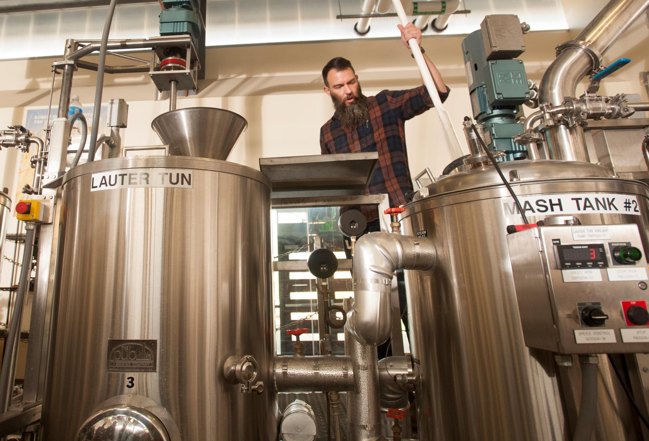 Joe Williams in brewery