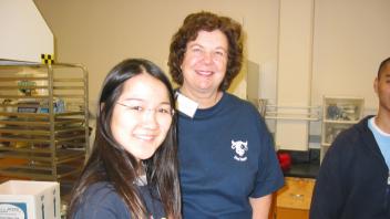 Christine Bruhn prepares students for the exhibit