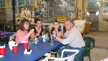 Students enjoying the meal