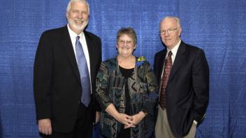 Dean Neal Van Alfen, Carol Cooper, and Chancellor Larry
