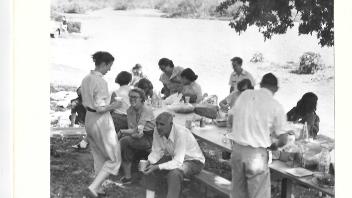 FST Department picnic, undated, 1950s, Reese Vaughn in foreground