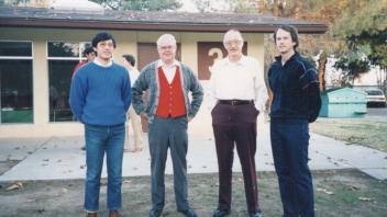 Liping Yu, (Gary Smith's first PhD student), John Whitaker, Antoine A. Franke (SRA) and Gary Smith. Peggy Royale in background