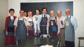 FST Professors Rose Marie Pangborn, Al Tappel, Bruce German, Dieter Gruenwedel, Gary Smith, Charlie Shoemaker, Bob Feeney, Mendel Mazelis and John Whitaker