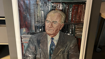 Portrait (painting) of William V. Cruess, undated, by Marie Cruess