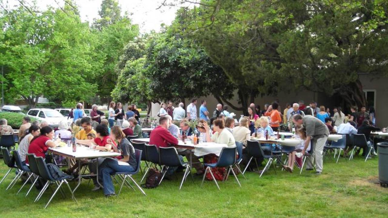 Enjoying the BBQ