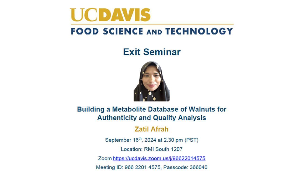 Zatil Afrah exit seminar announcement image with dates and time