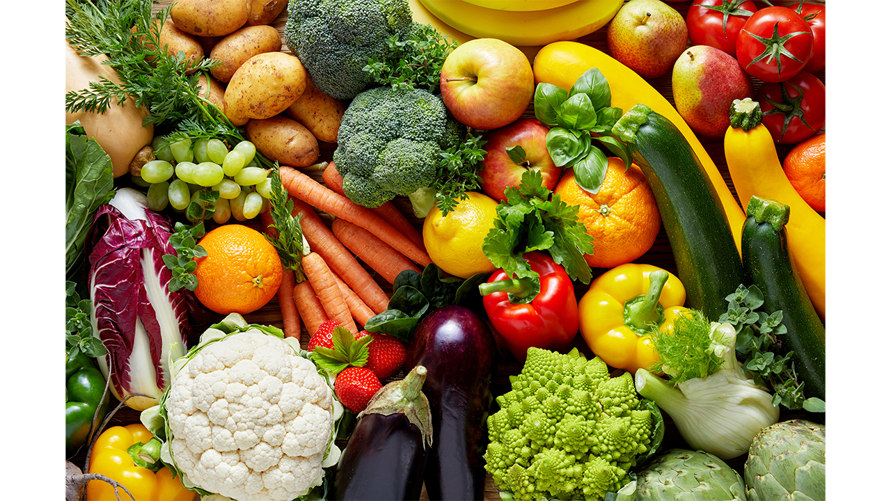 an array of colorful raw vegetables; Adobe stock photo