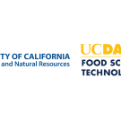 Blue and gold UCANR and UC Davis Food Science and Technology logos together on a white background