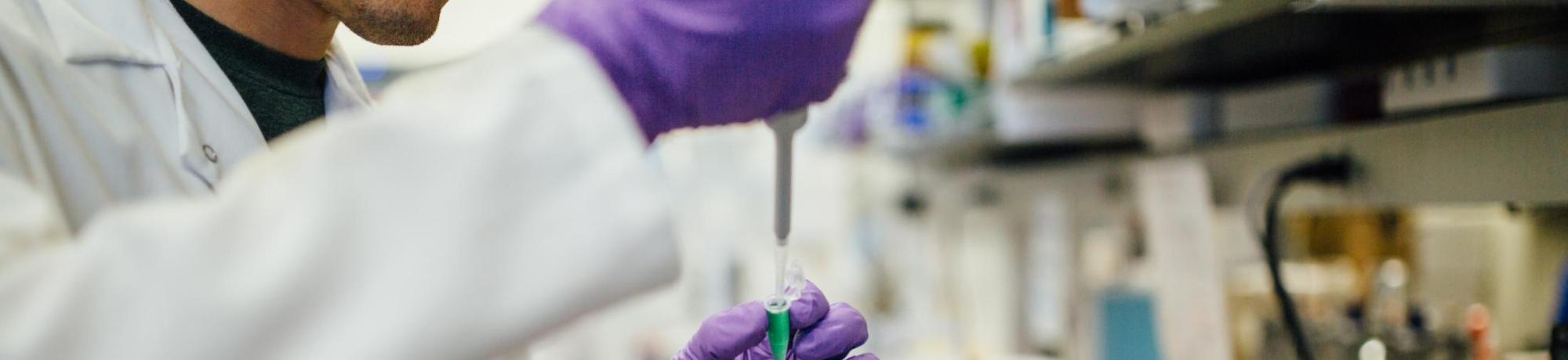 Student in the lab