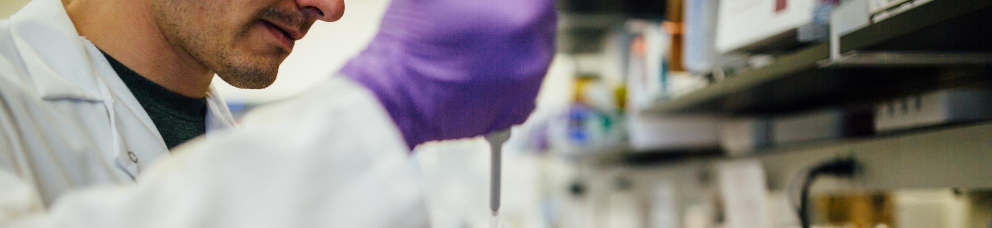 Student in the lab